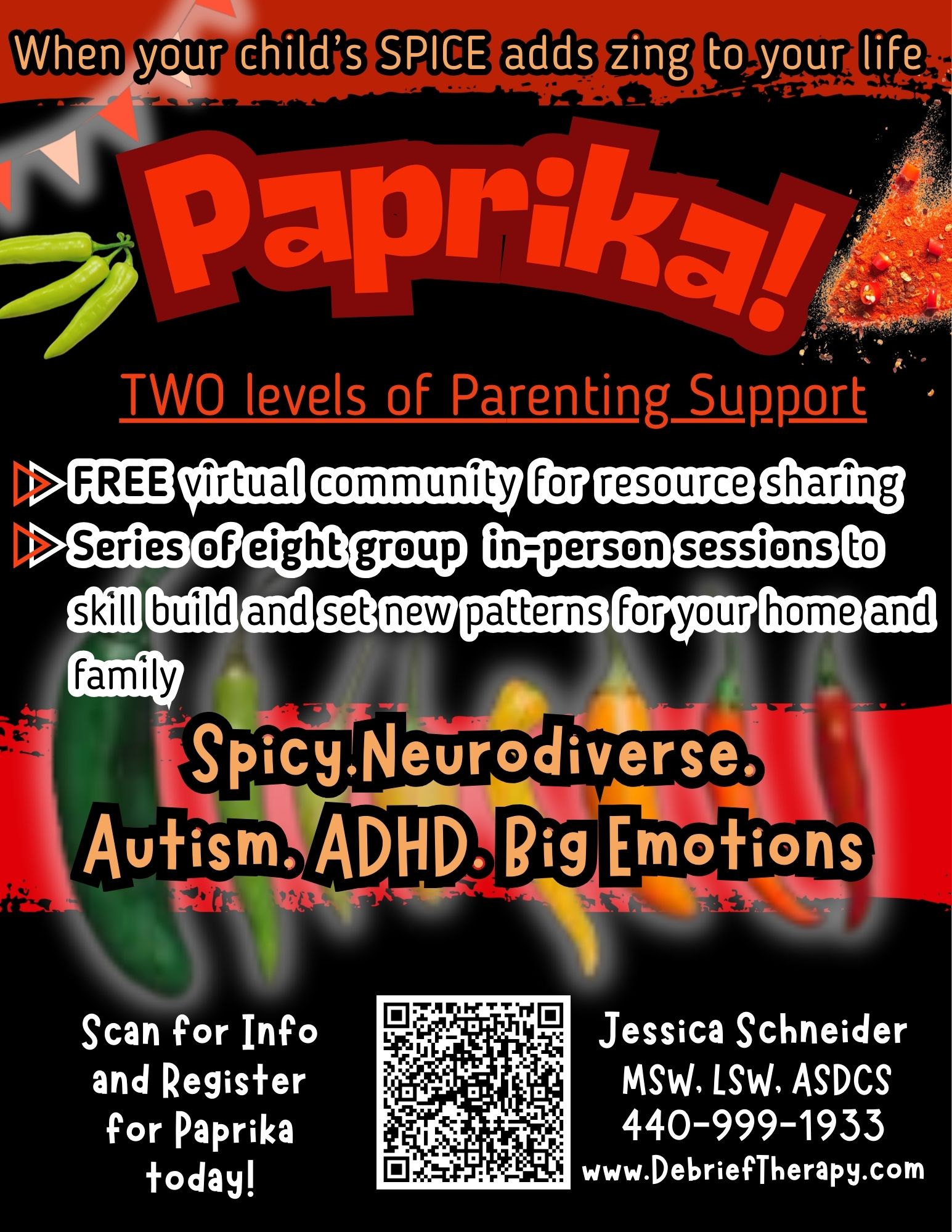 2026 Paprika Parenting Support Program Flyer